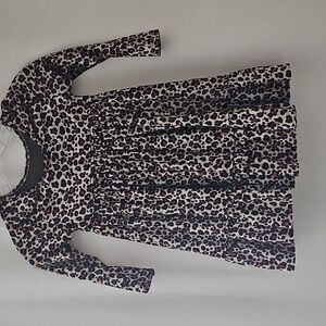 Pink Chicken Leopard Print Dress with Red Accents